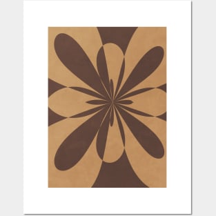 Bloom Flower - Earth Tones Posters and Art